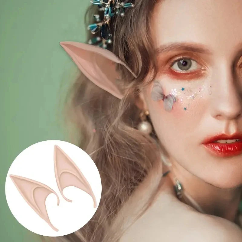 Cosplay Fairy Elf Ear Artificial Soft Silicone Vampire Elven Ears Halloween Masquerade Party Anime Costume Props Accessories