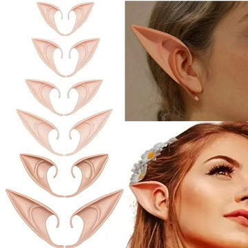 Cosplay Fairy Elf Ear Artificial Soft Silicone Vampire Elven Ears Halloween Masquerade Party Anime Costume Props Accessories